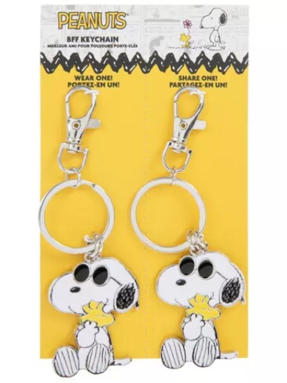 New Snoopy & Woodstock BFF Keychain Set